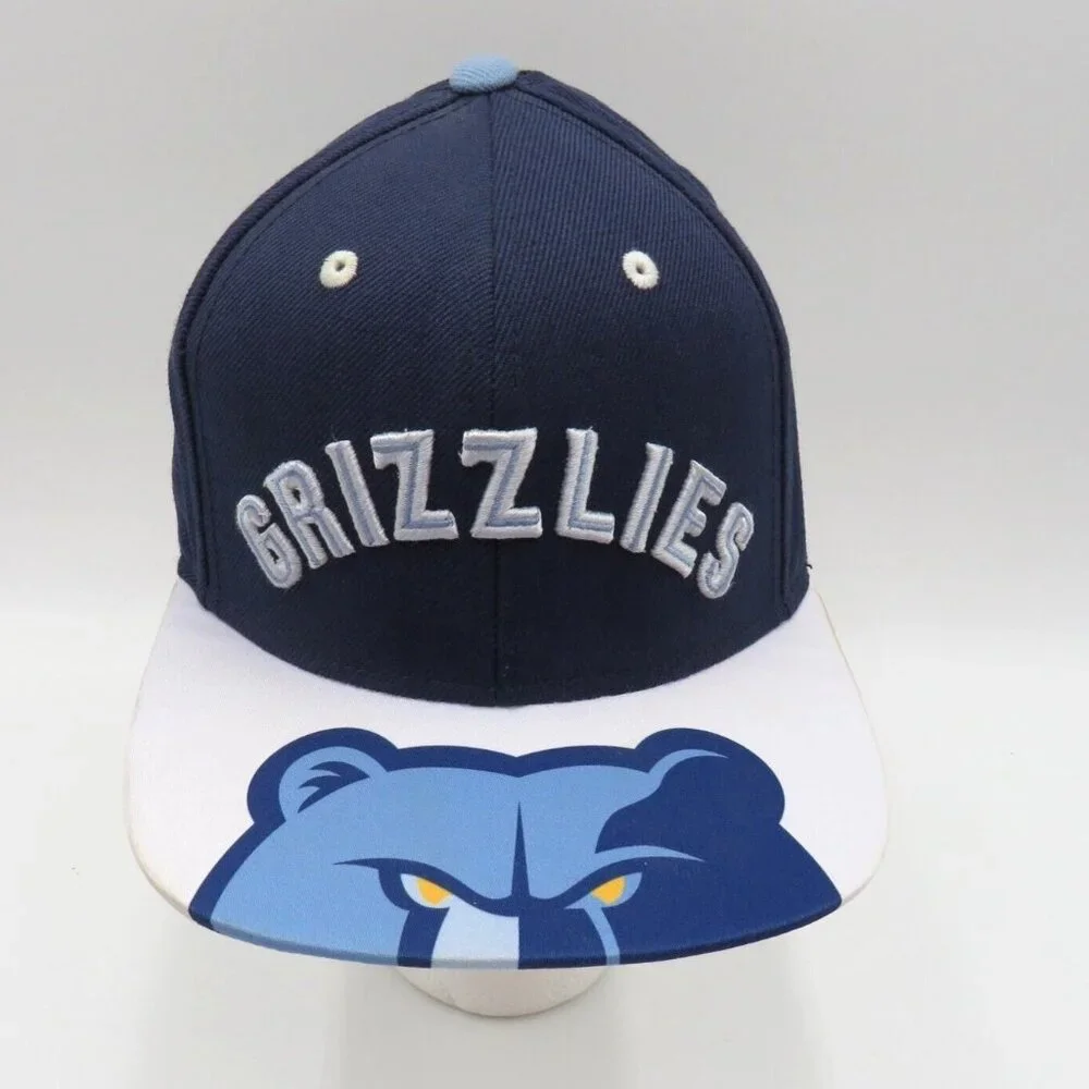 Adidas Hat Youth Memphis Grizzlies‎ Snapback Cap Embroidered Spellout Bear Bill